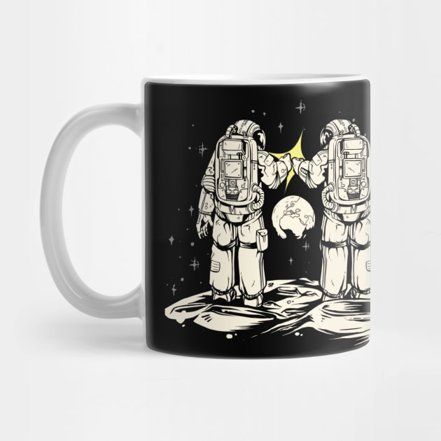 Funny Astronaut Print by Urban_Vintage